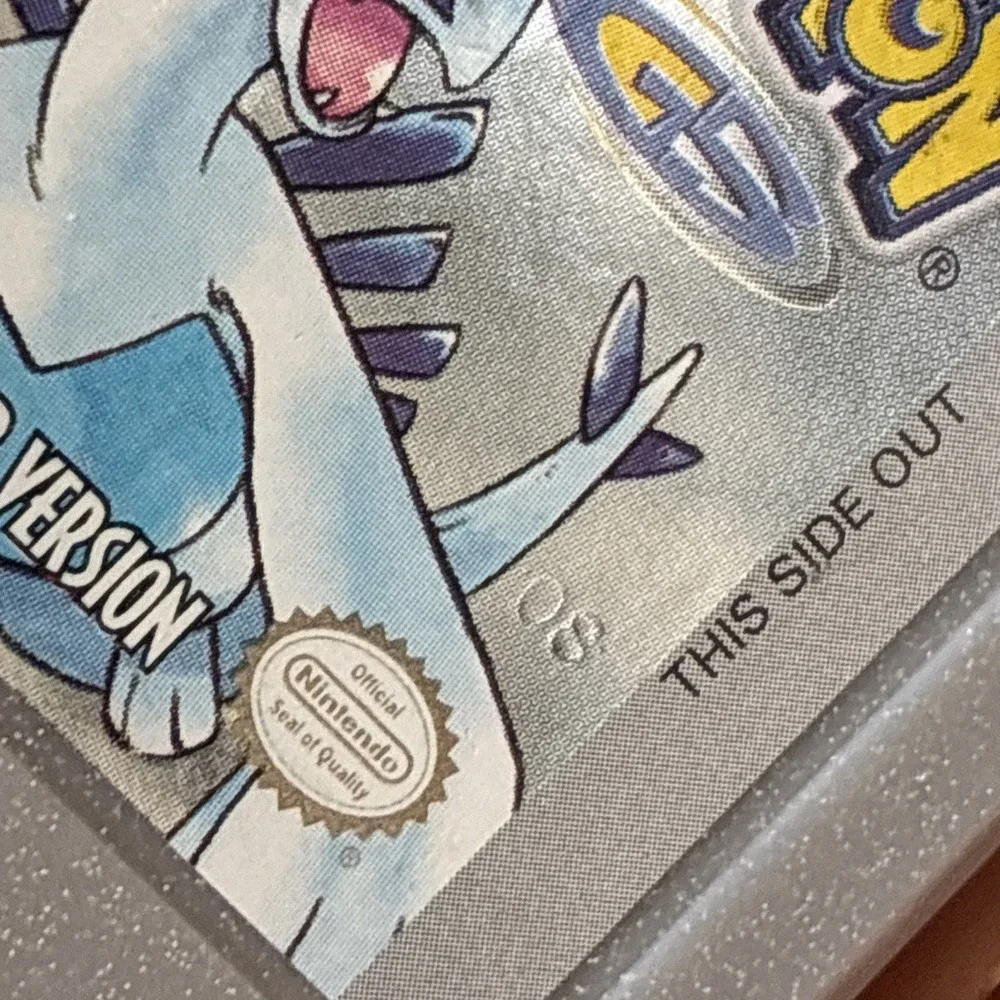 Pokemon Silver Nintendo Gameboy Color Cartridge - Dry Battery - AND Manual!